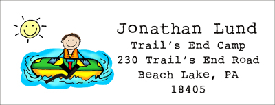 Camp Address label